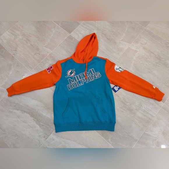 Miami Dolphins Teal and Orange Hoodie - Picture 2 of 12